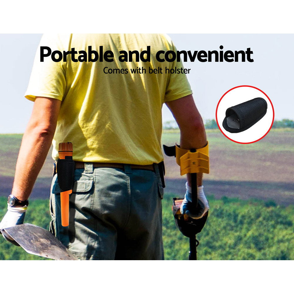 Metal Detectors: Metal Detector 40MM Sensitive Handheld Pinpointer Waterproof Automatic Hunter Orange