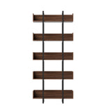 Artiss Bookshelf 5-Tier Bookcase Display Shelves Metal Storage Stand Rack Walnut
