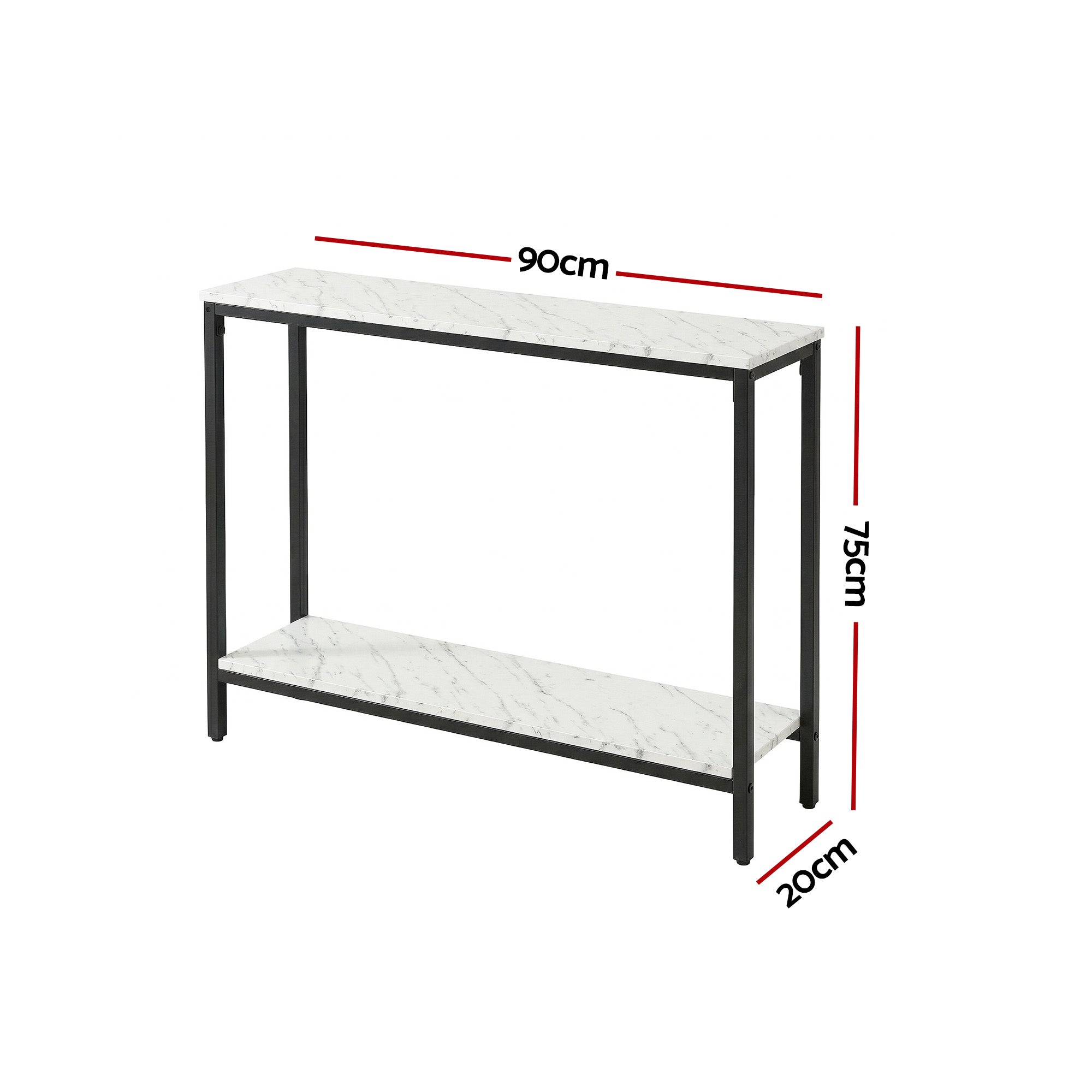 Artiss Console Table Entryway Hallway Display Desk Marble Effect White