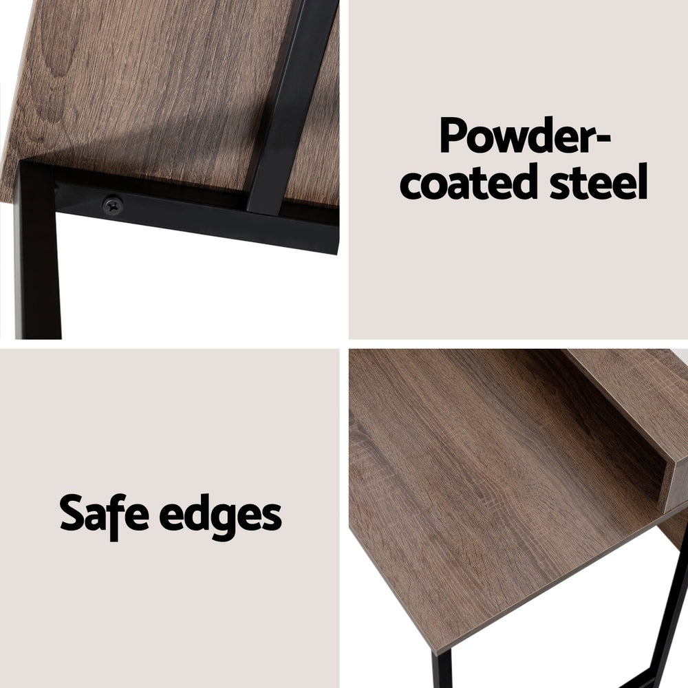 Desks: Artiss Computer Desk Shelf Oak 100CM