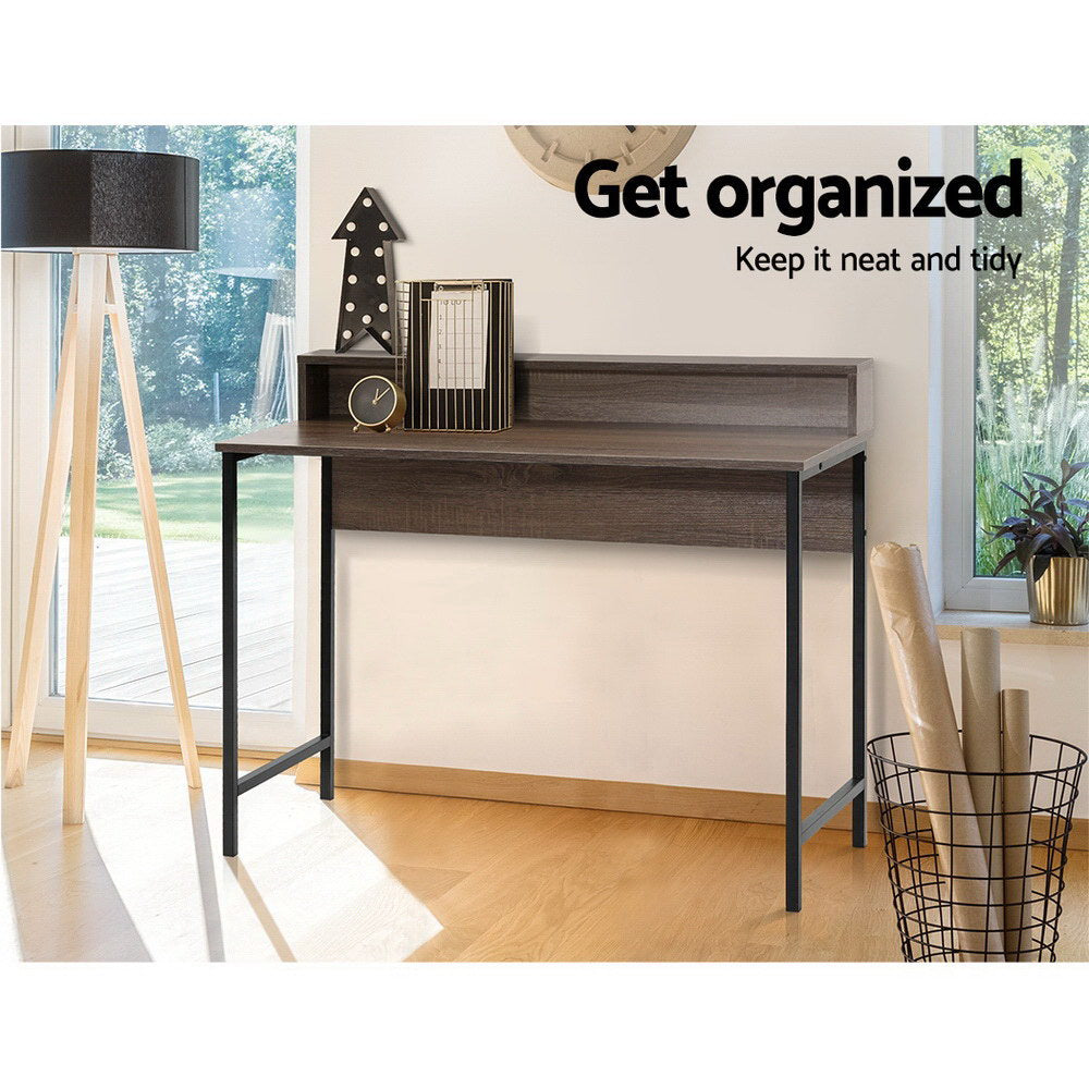 Desks: Artiss Computer Desk Shelf Oak 100CM