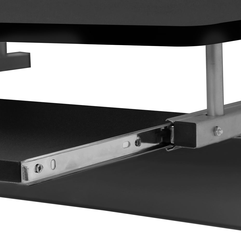 Desks: Artiss Computer Desk Keyboard Tray Shelf Black 60CM