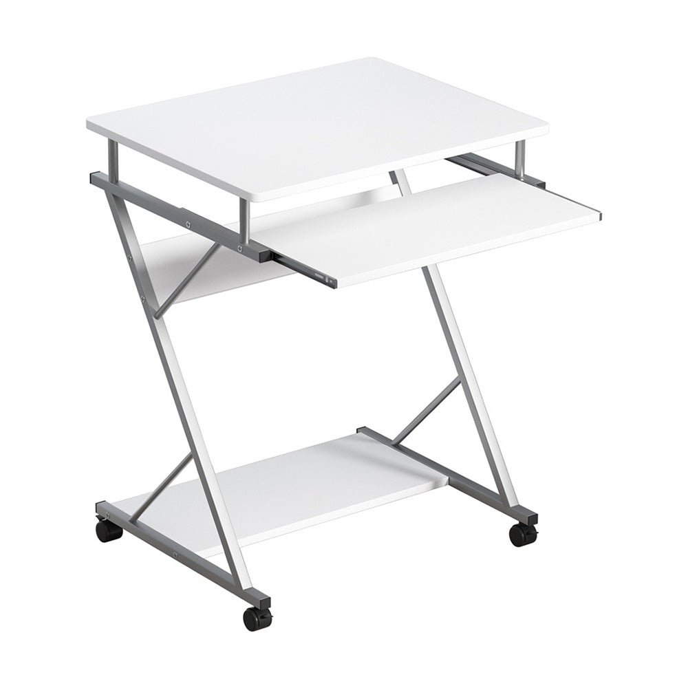 Desks: Artiss Computer Desk Keyboard Tray Shelf White 60CM