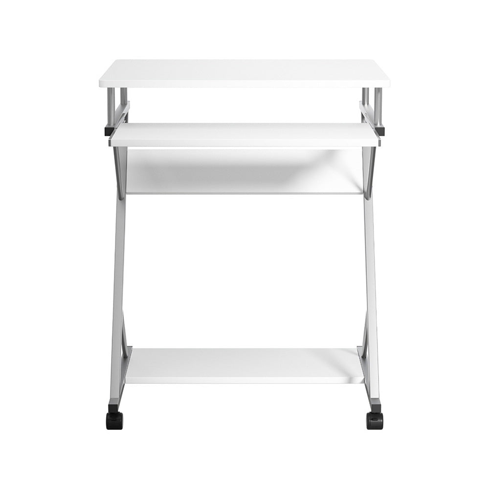 Desks: Artiss Computer Desk Keyboard Tray Shelf White 60CM