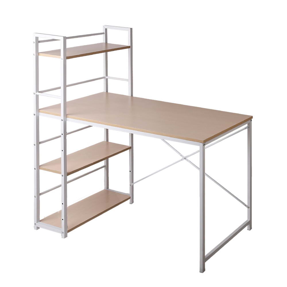 Desks: Artiss Computer Desk Shelf Oak 120CM