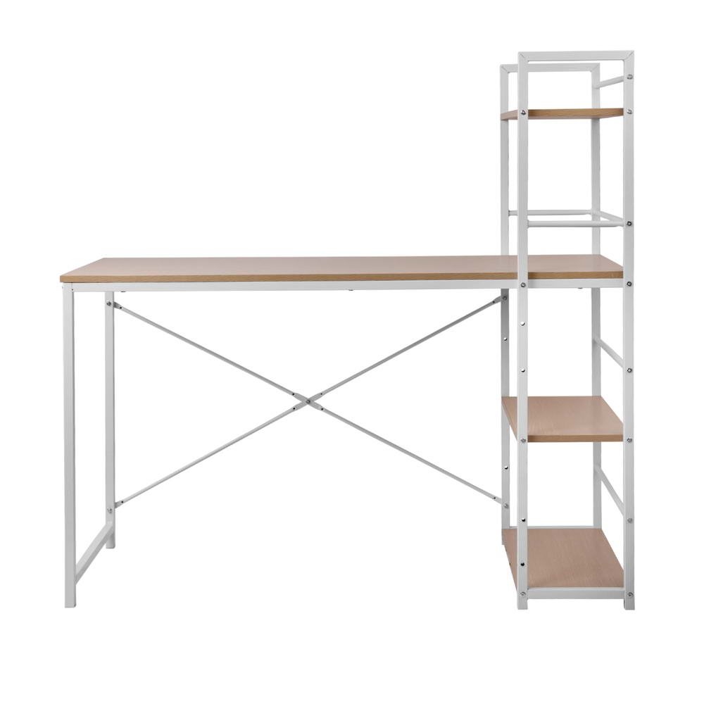 Desks: Artiss Computer Desk Shelf Oak 120CM