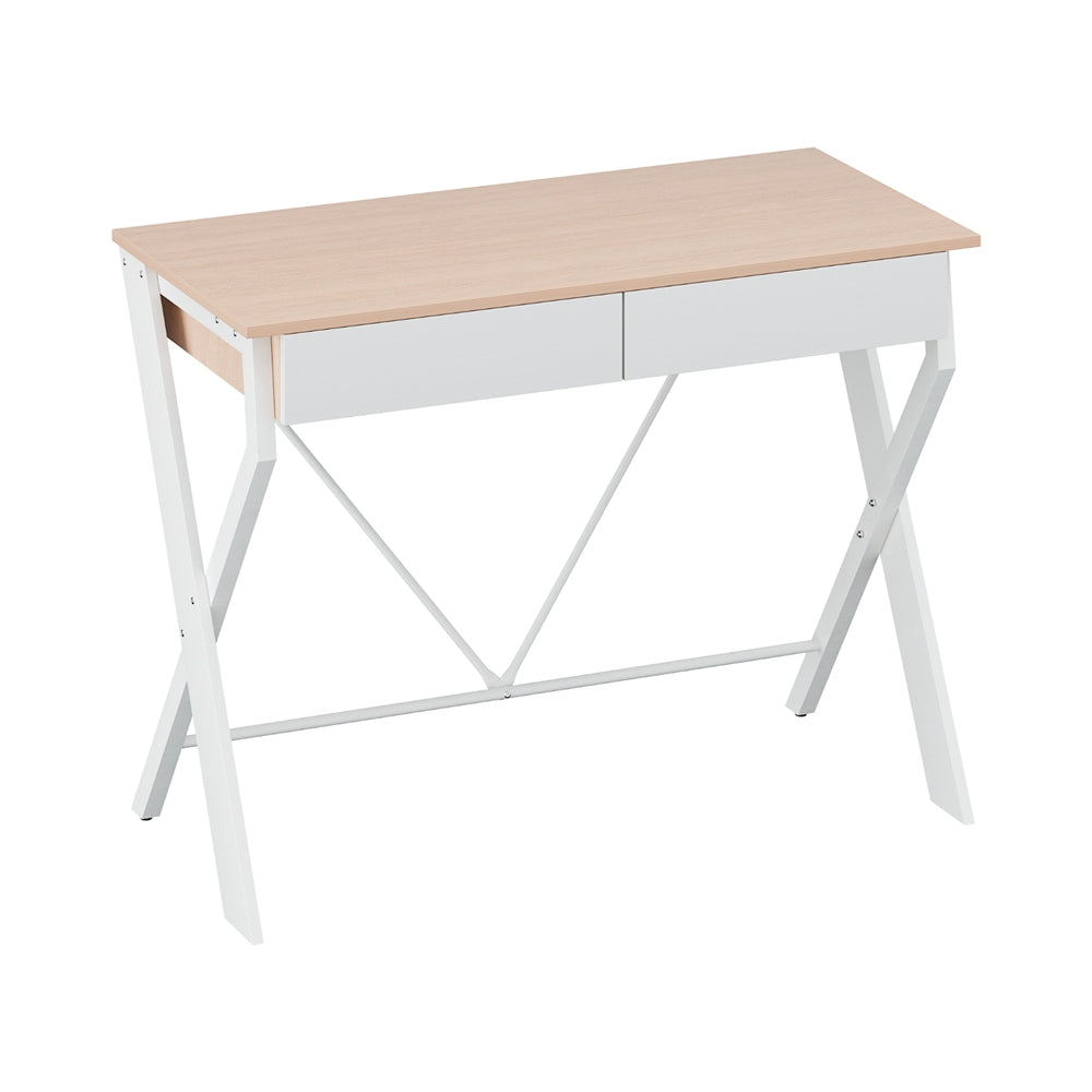 Desks: Artiss Computer Desk Drawer Oak 100CM