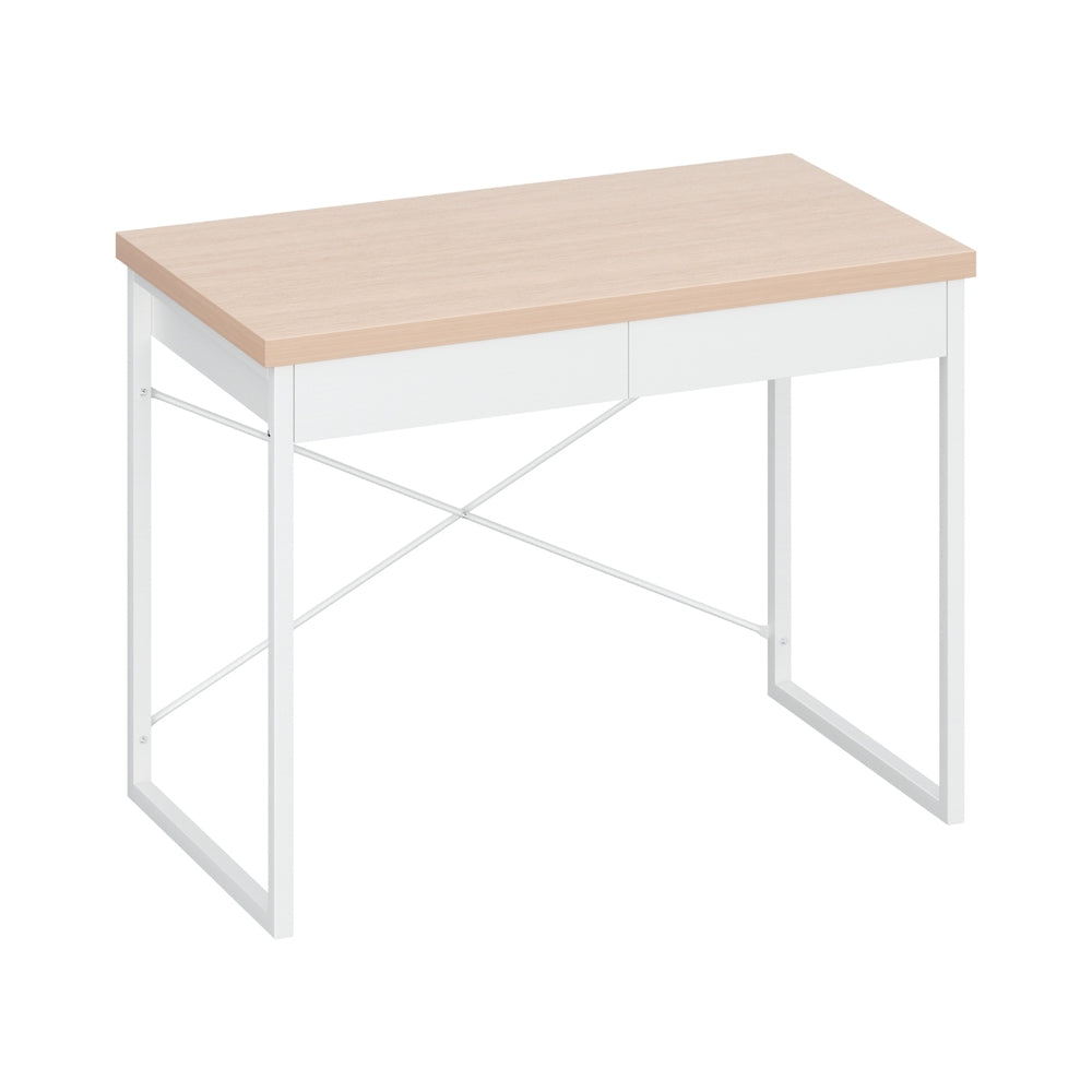 Desks: Artiss Computer Desk Drawer Storage Oak 100CM