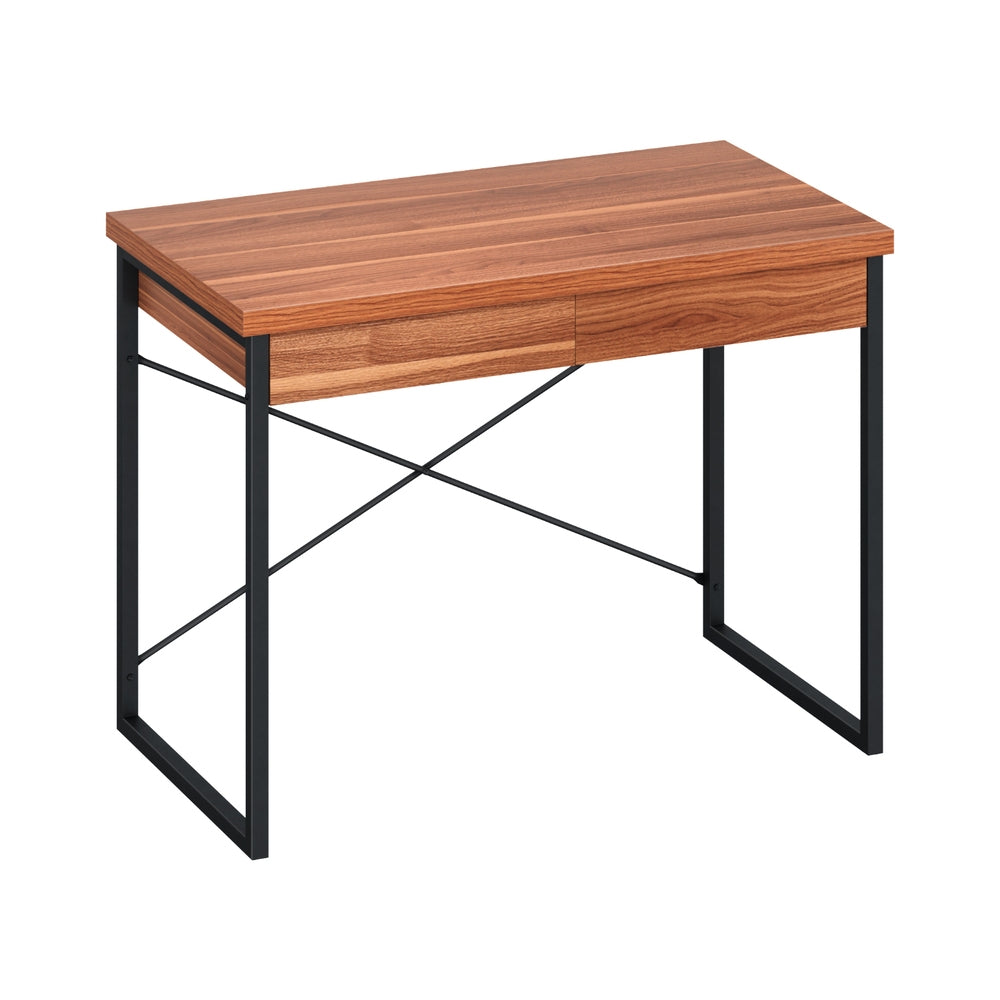 Desks: Artiss Computer Desk Drawer Storage Walnut 100CM