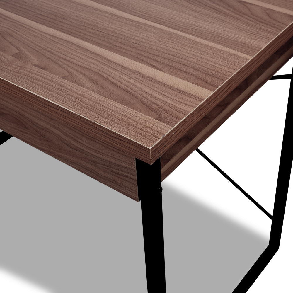Desks: Artiss Computer Desk Drawer Storage Walnut 100CM