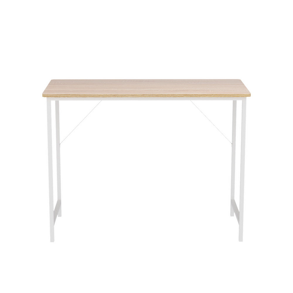 Desks: Artiss Computer Desk Oak 100CM