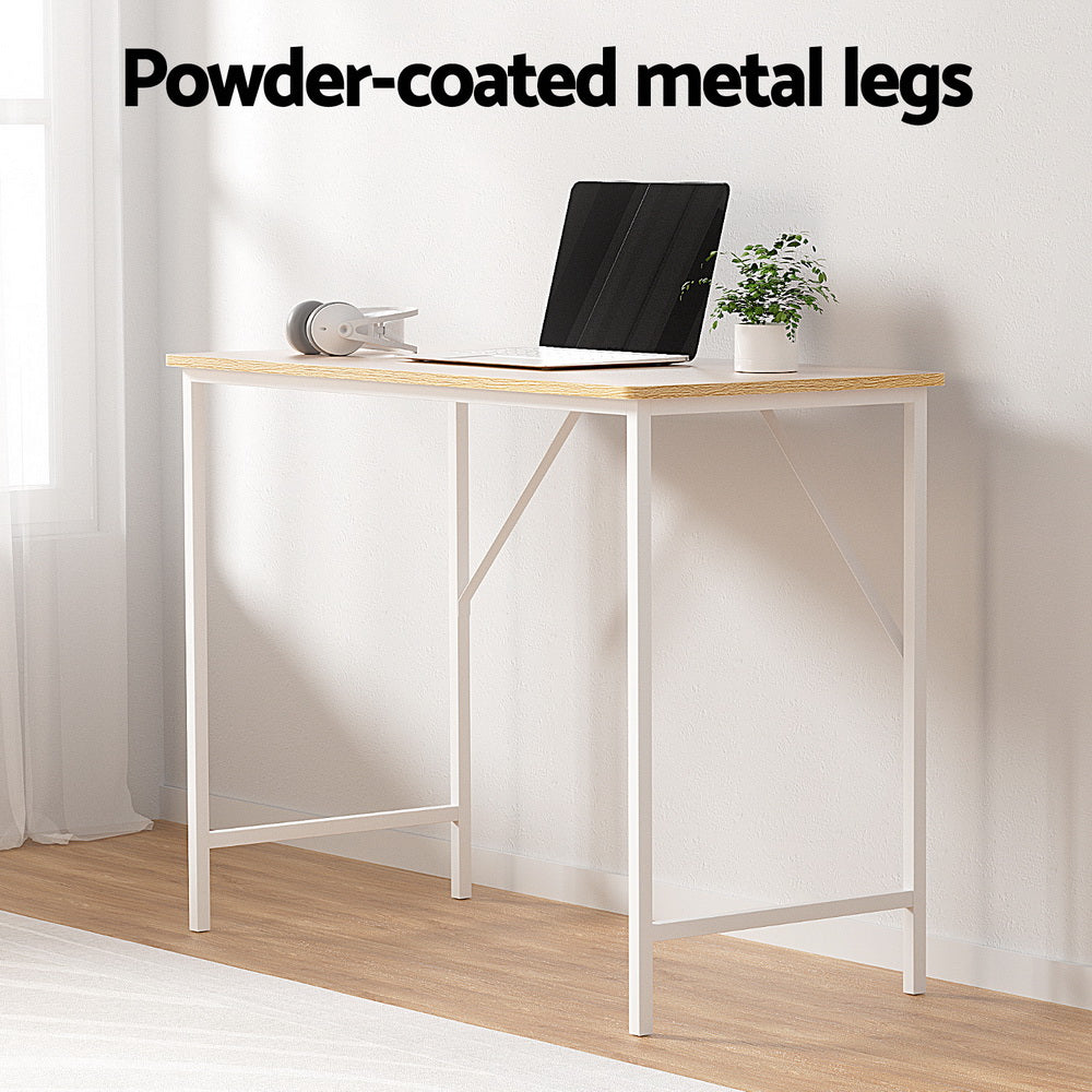 Desks: Artiss Computer Desk Oak 100CM
