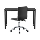 Artiss Computer Desk 120cm Executive Office Chairs Set PU Leather Low Back Black