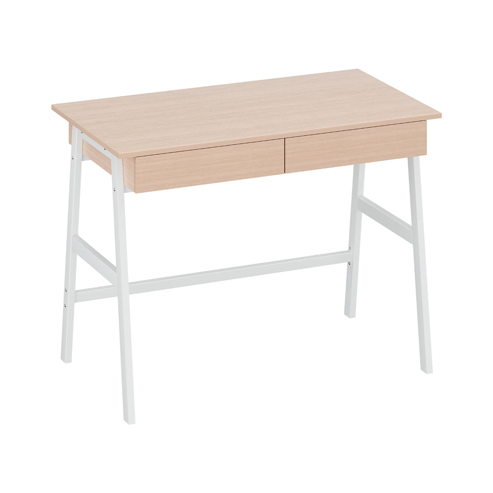 Desks: Artiss Computer Desk Drawer Cabinet Oak 100CM