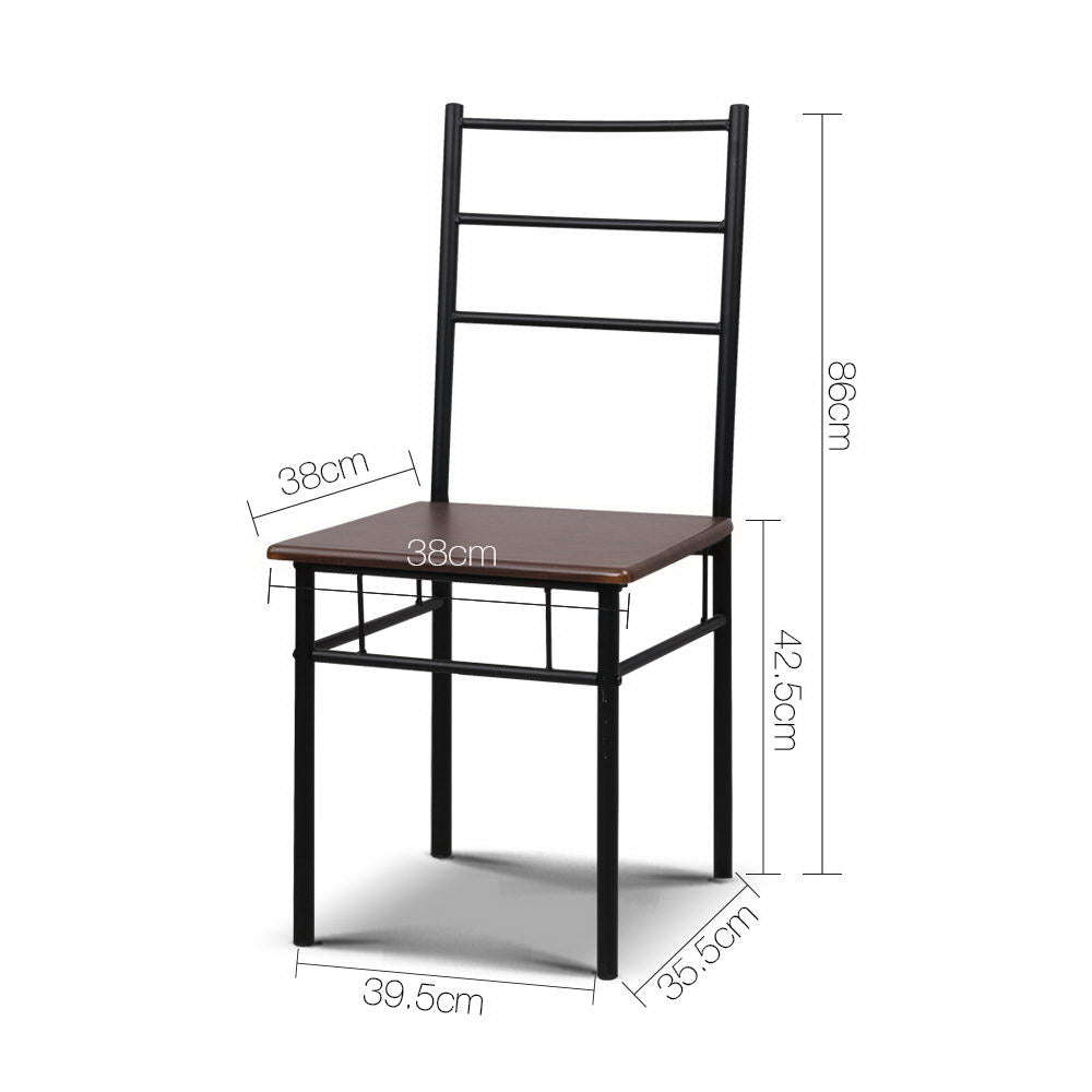 Dining Set: Artiss Dining Table And Chairs Set fo 3 Walnut