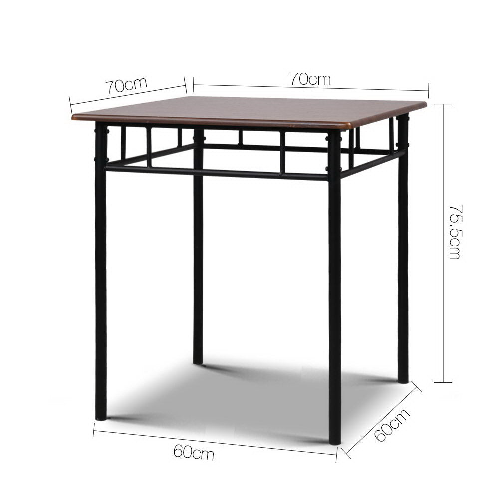 Dining Set: Artiss Dining Table And Chairs Set fo 3 Walnut