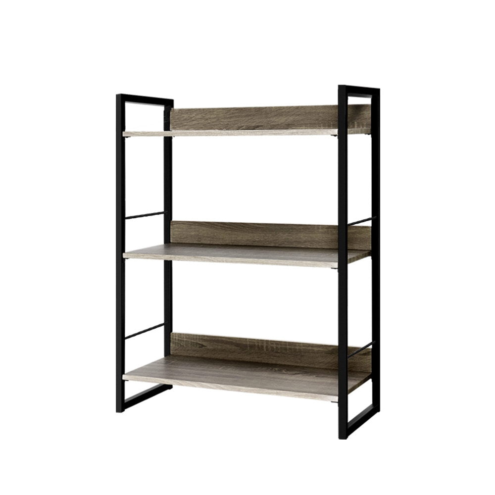 Bookcases & Shelves: Artiss Bookshelf 3 Tiers - NOE Black and Oak