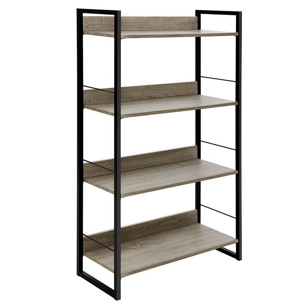Bookcases & Shelves: Artiss Bookshelf 4 Tiers - NOE Black and Oak
