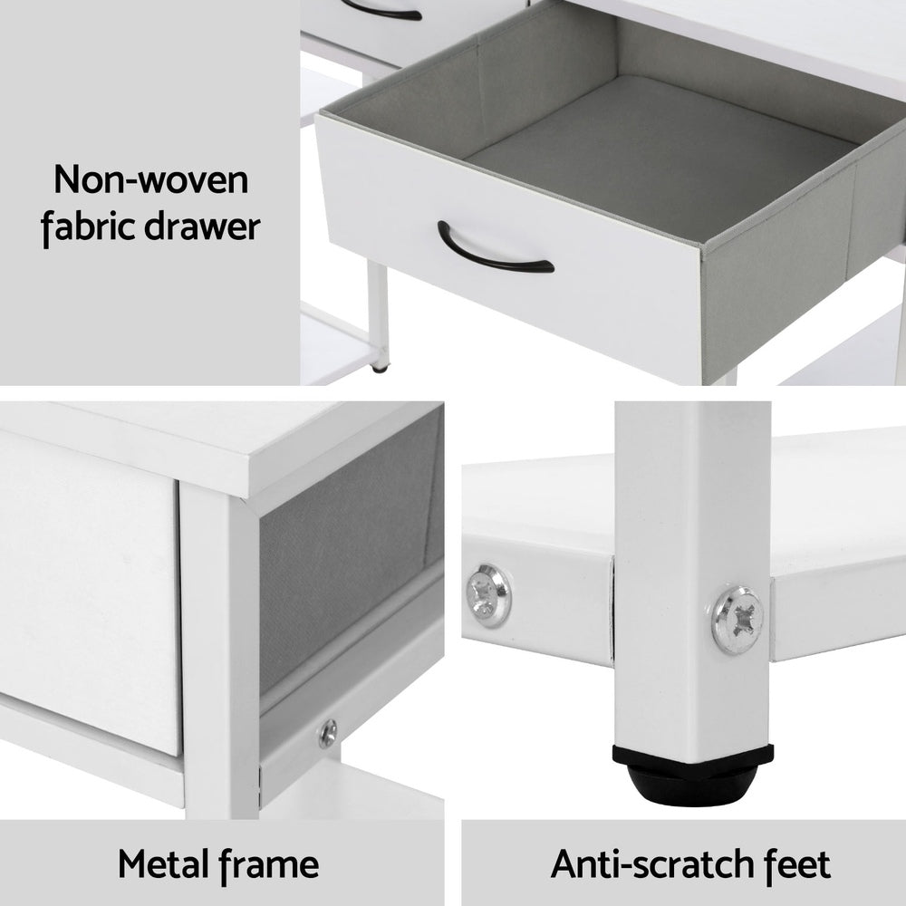 Desks: Artiss Computer Desk Drawer Shelves Study Table 120CM White