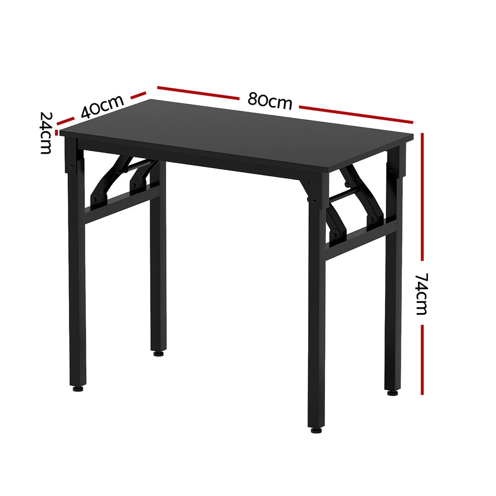 Desks: Artiss Computer Desk Foldable Balck 80CM