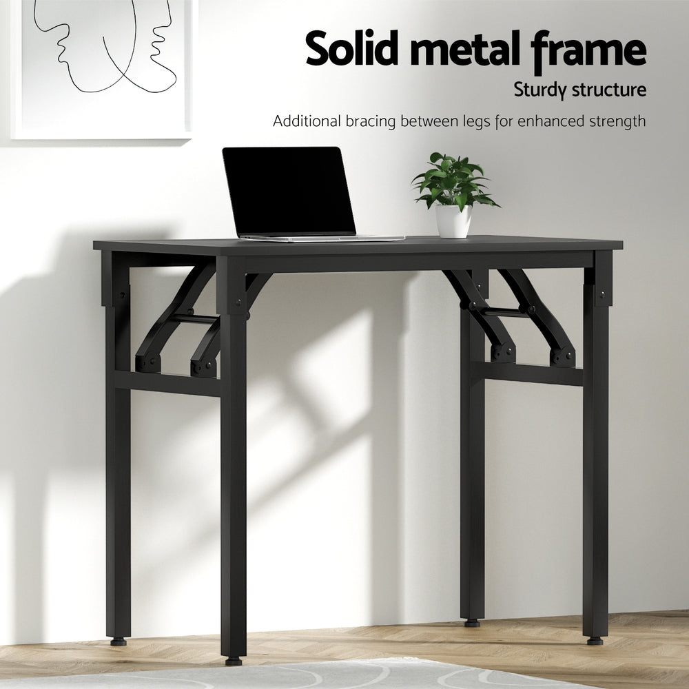 Desks: Artiss Computer Desk Foldable Balck 80CM