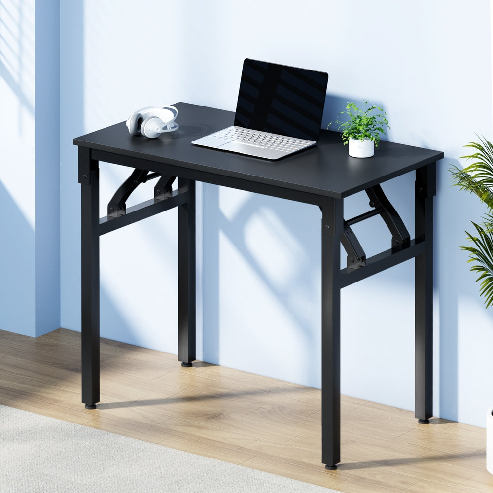 Desks: Artiss Computer Desk Foldable Balck 80CM