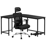Artiss Computer Desk L-Shape Corner Desks Ergonomic Office Chair Mesh Chairs