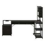 Artiss 200cm L Shaped Gaming Desk Computer Desk with LED Lights & Power Outlets