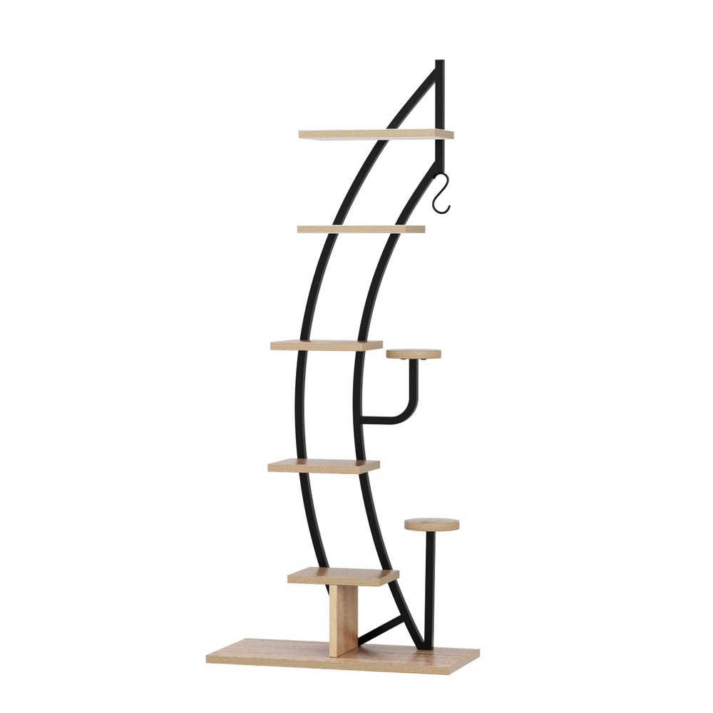 Bookcases & Shelves: Artiss Plant Stand 6 Tier Ladder Corner Shelf