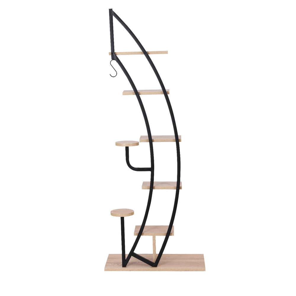 Bookcases & Shelves: Artiss Plant Stand 6 Tier Ladder Corner Shelf