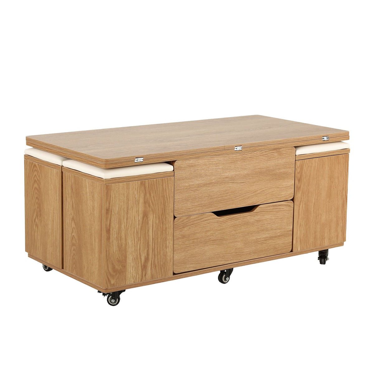 Fittro 3-in-1 Lift Top Coffee Table with 4 Chairs