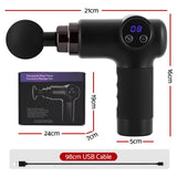 Massagers: Everfit Massage Gun 8 Speed 4 Heads Vibration Muscle Massager Chargeable Black