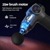 Massagers: Everfit Massage Gun 8 Speed 4 Heads Vibration Muscle Massager Chargeable Black