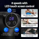 Massagers: Everfit Massage Gun 8 Speed 4 Heads Vibration Muscle Massager Chargeable Black