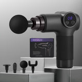 Massagers: Everfit Massage Gun 8 Speed 4 Heads Vibration Muscle Massager Chargeable Black