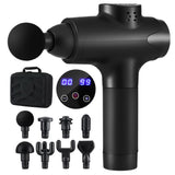 Massagers: Everfit Massage Gun 30 Speed 8 Heads Vibration Muscle Massager Chargeable Black