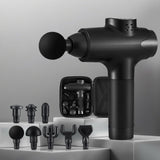 Massagers: Everfit Massage Gun 30 Speed 8 Heads Vibration Muscle Massager Chargeable Black