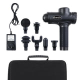 Massagers: Everfit Massage Gun 30 Speed 6 Heads Vibration Muscle Massager Chargeable Black