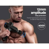 Massagers: Everfit Massage Gun 30 Speed 6 Heads Vibration Muscle Massager Chargeable Black
