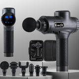 Massagers: Everfit Massage Gun 30 Speed 6 Heads Vibration Muscle Massager Chargeable Black