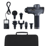 Massagers: Everfit Massage Gun 30 Speed 6 Heads Vibration Muscle Massager Chargeable Grey