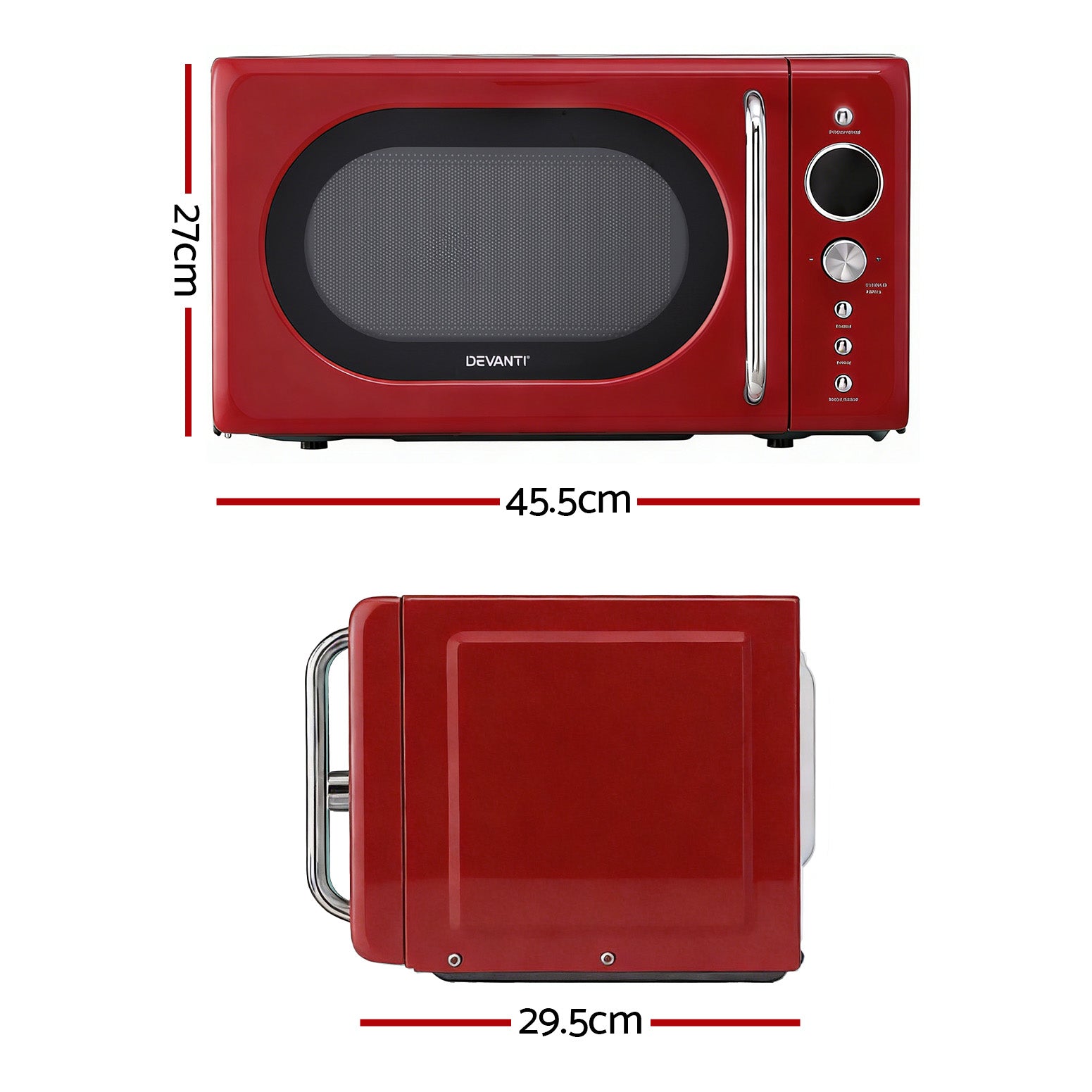 Devanti 20L Microwave Oven 700W Red