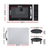 Microwave Ovens: Devanti 30L Microwave Oven 4-IN-1 Air Fryer Convection Grill