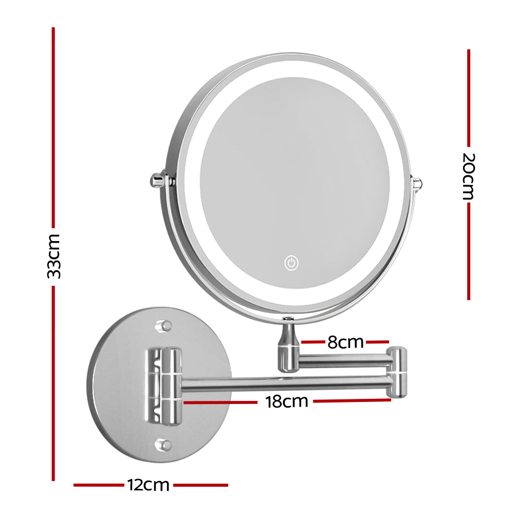 Makeup Mirrors: Embellir Extendable Makeup Mirror 10X Magnifying Double-Sided Bathroom Silver