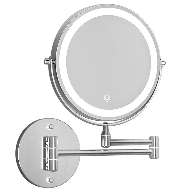 Makeup Mirrors: Embellir Extendable Makeup Mirror 10X Magnifying Double-Sided Bathroom Silver
