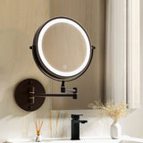 Makeup Mirrors: Embellir Extendable Makeup Mirror 10X Magnifying Double-Sided Bathroom Brown