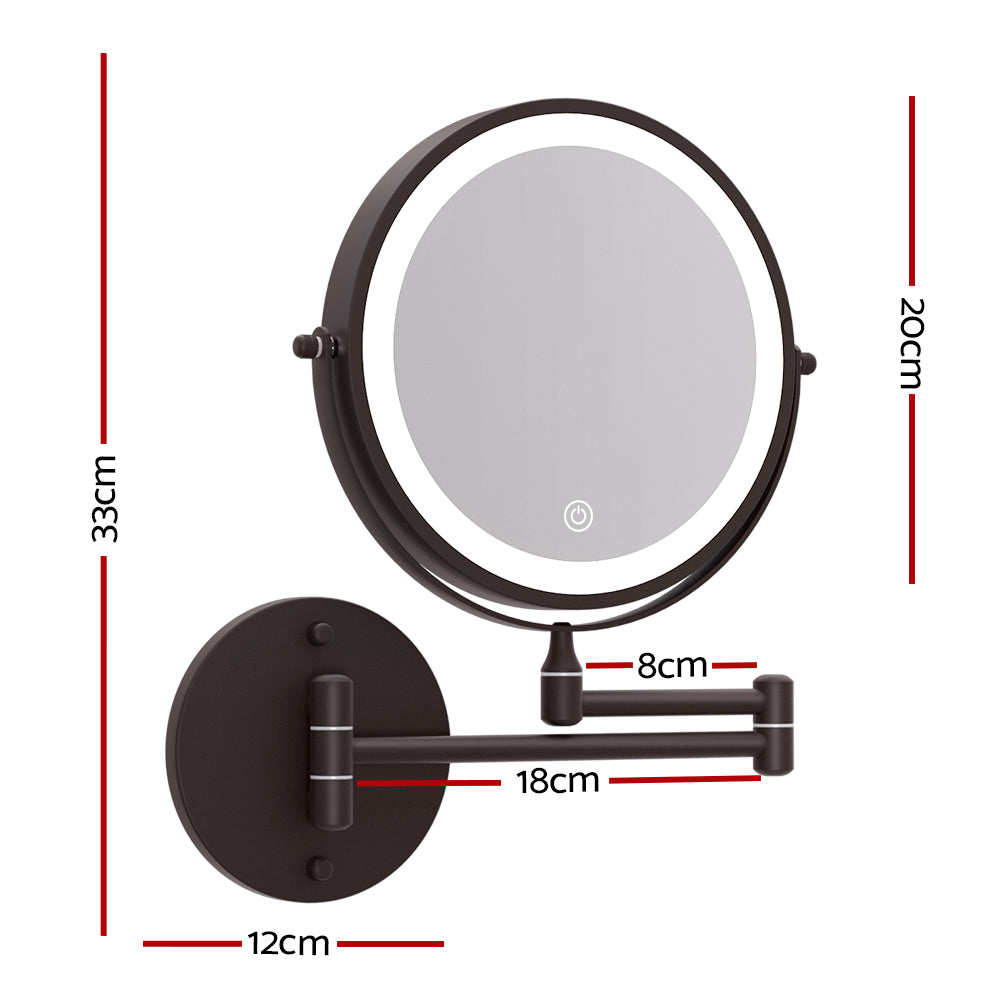 Makeup Mirrors: Embellir Extendable Makeup Mirror 10X Magnifying Double-Sided Bathroom Brown