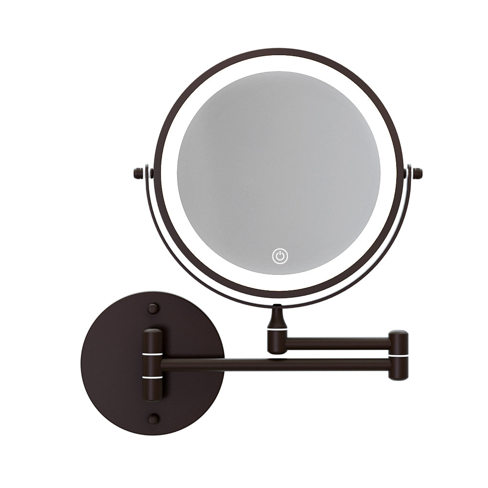 Makeup Mirrors: Embellir Extendable Makeup Mirror 10X Magnifying Double-Sided Bathroom Brown