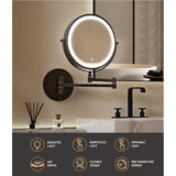 Makeup Mirrors: Embellir Extendable Makeup Mirror 10X Magnifying Double-Sided Bathroom Brown