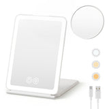 Makeup Mirrors: Embellir Portable Travel Makeup Mirror Rechargeable Makeup Mirror with Lights 10x Magnifier White
